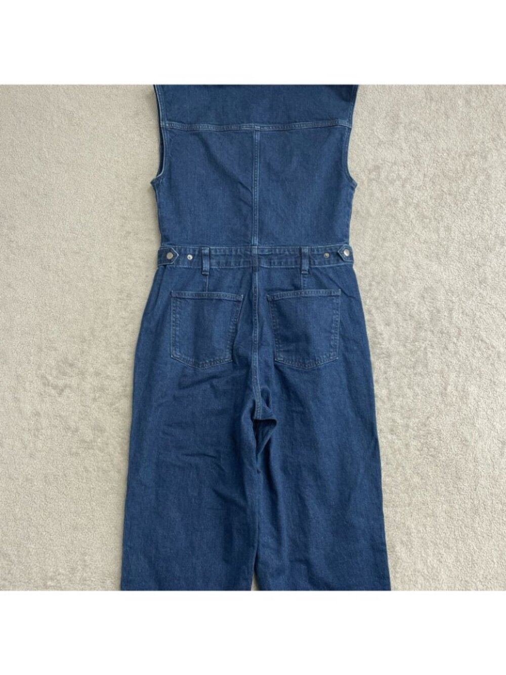 NWT Universal Thread Women's 8 Denim Jumpsuit Sleeveless Zip Front Blue J1747 - Picture 10 of 13